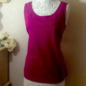 Fuchsia Knit Top- St. John’s Bay XL